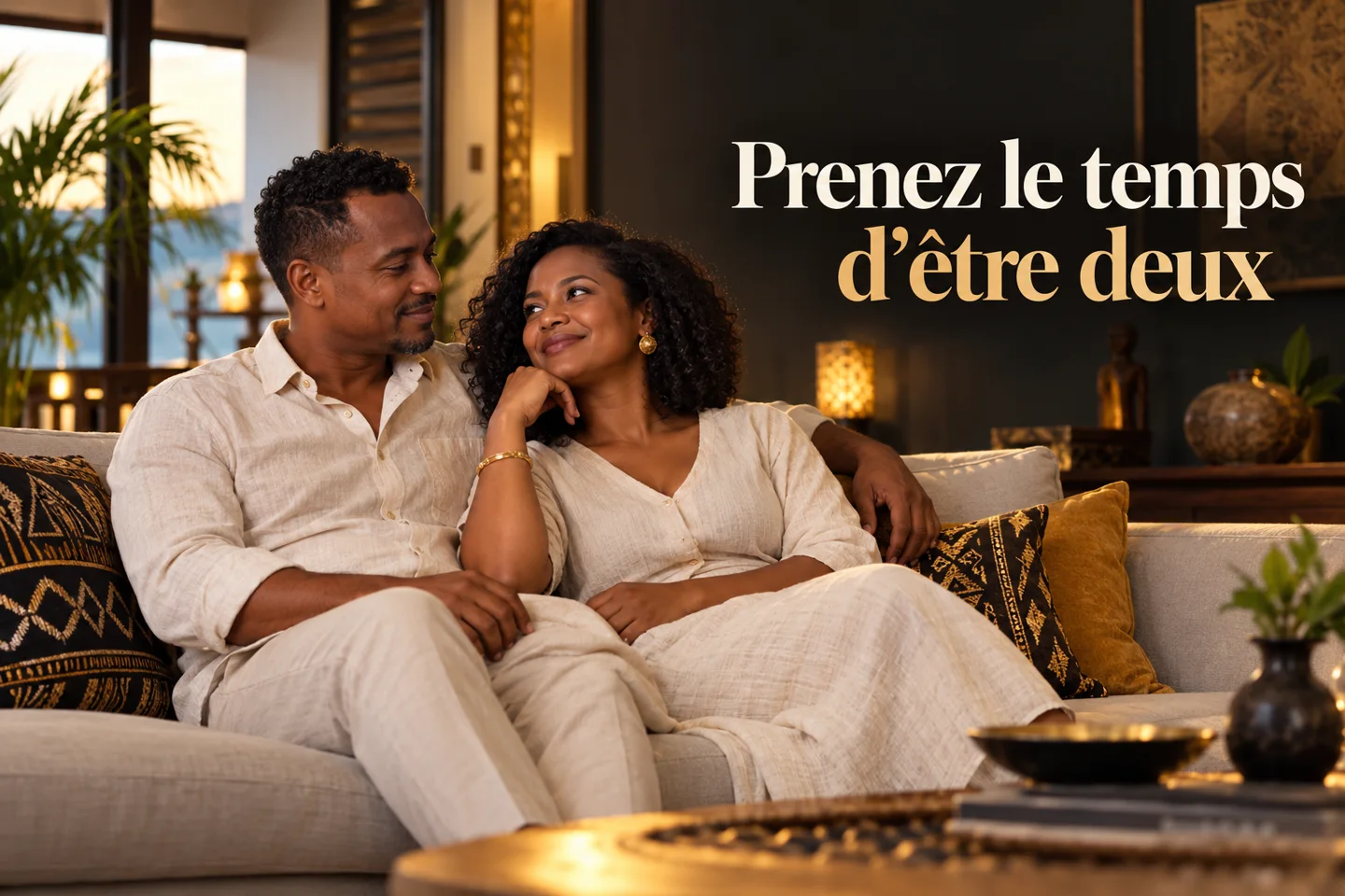 Illustration d’un couple adulte prenant le temps de discuter